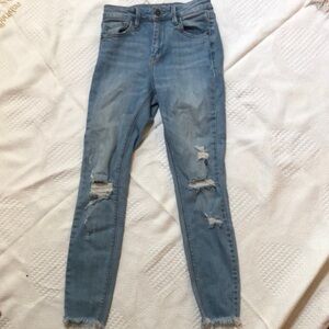 Women's Hidden Skinny Fringed Jeans